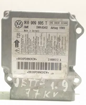Volkswagen Jetta V Airbag control unit/module 1K0909605T 05H02032300 5WK43412