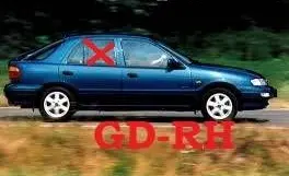 KIA Sephia Rear door window glass 00008569J8