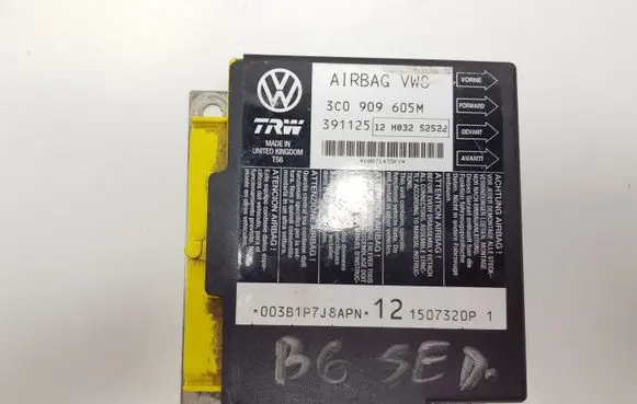 Volkswagen PASSAT B6 Airbag control unit/module 3C0909605M