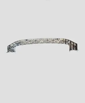 Peugeot 508 Front bumper support beam 9686570880