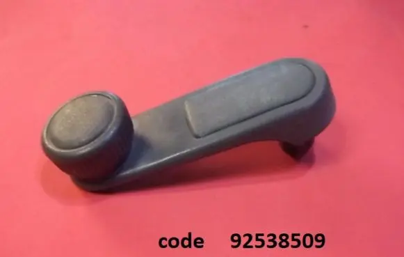 Peugeot 605 Front door window winding handle 92538509
