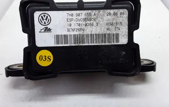 Volkswagen Golf V ESP acceleration yaw rate sensor 7H0907655A 10170103663