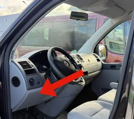 Volkswagen Transporter - Caravelle T5 Dashboard lower bottom trim panel 7H1858903D