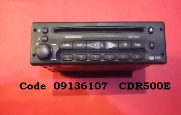 Opel Zafira A Radio/CD/DVD/GPS head unit 09136107 CDR500E