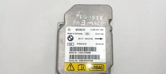 BMW 3 E46 Airbag control unit/module 0285001458 65776912755 6912755