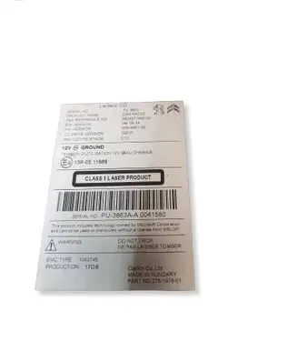 Peugeot 308 Navigation unit CD/DVD player 982497158000