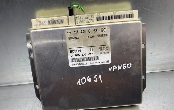 Mercedes-Benz Vaneo W414 ESP (stability system) control unit 4144460153 0265109617 DKH506022018