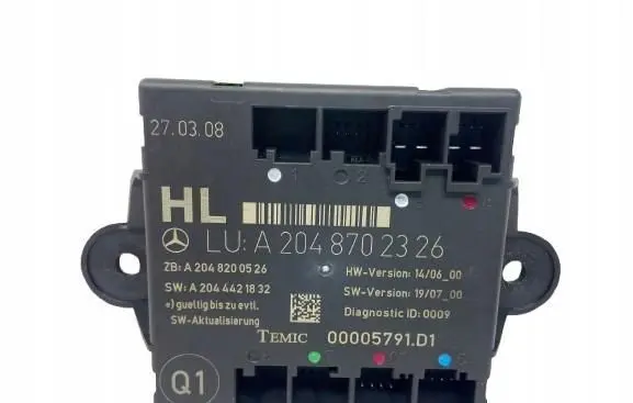 Mercedes-Benz C W204 Door control unit/module A2048702326