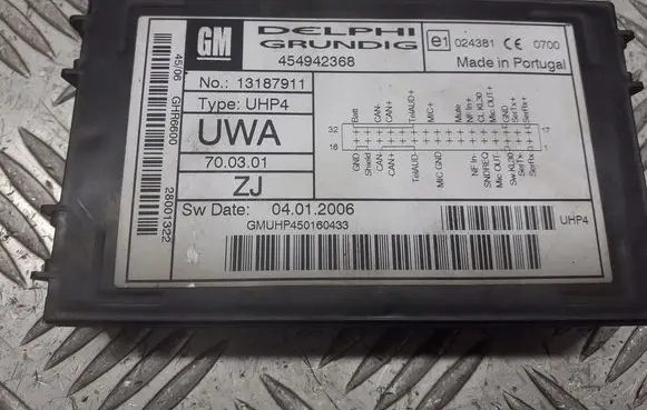Opel Vectra C Bluetooth control unit module 13187911