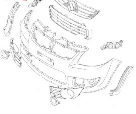 Suzuki SX4 Front bumper mounting bracket 7173179J00