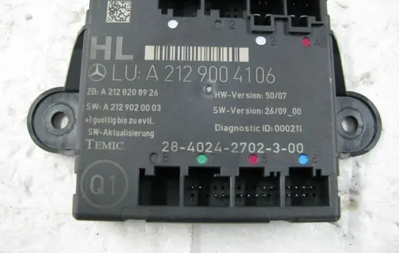 Mercedes-Benz C W204 Door control unit/module A2129004106