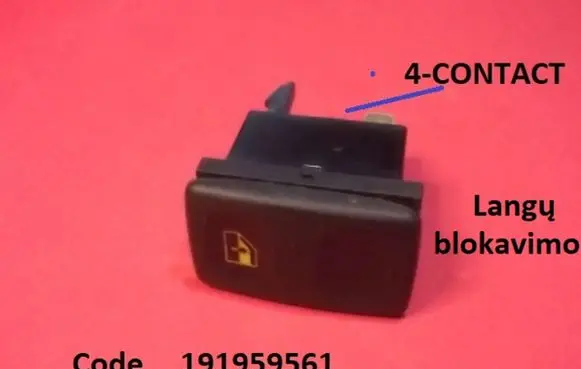 Seat Toledo I (1L) Electric window control switch 191959561