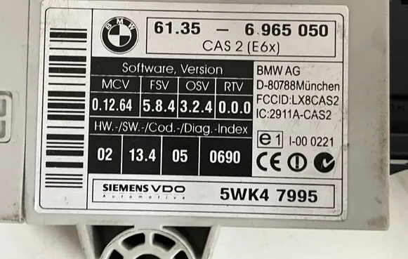 BMW 5 E60 E61 CAS control unit/module 61356965050 6965050