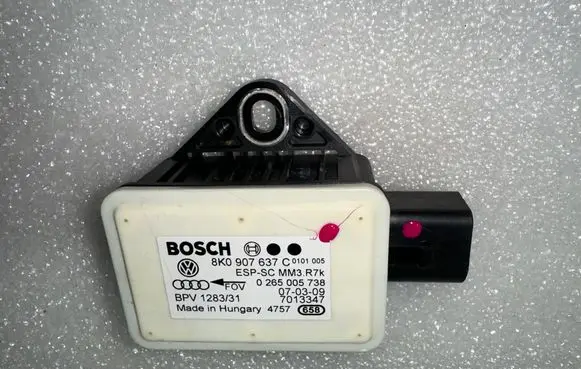Audi A4 S4 B8 8K ESP acceleration yaw rate sensor 8K0907637C 0265005738