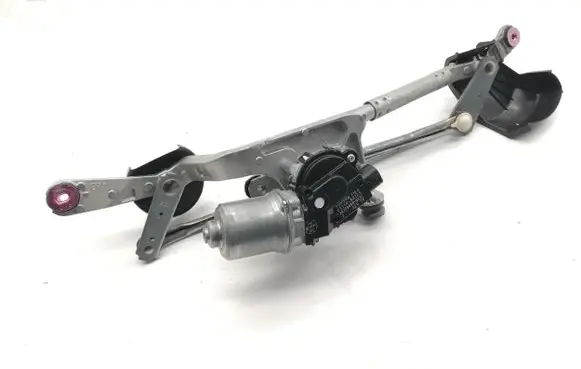 Front wiper linkage and motor