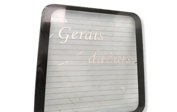 Volkswagen II LT Loading door trunk window/glass 43R000980 DOT36AS2M129