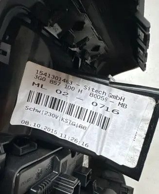 Volkswagen PASSAT B8 Other center console (tunnel) element 3G0907049D 5HB01187032