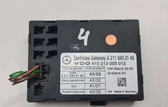 Mercedes-Benz E W211 Gateway control module A2115403145