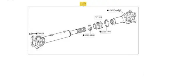 Toyota Hilux (AN10, AN20, AN30) Drive shaft (set) 371400K062