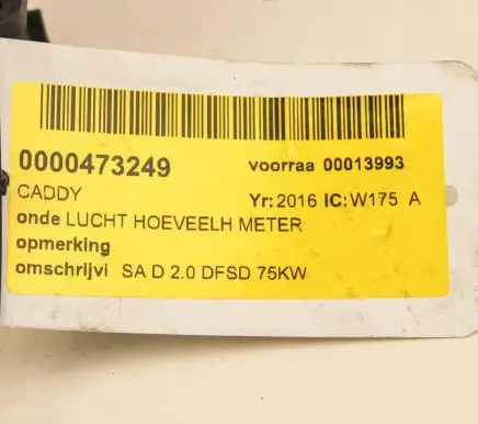 Volkswagen Golf VII Mass air flow meter 0281002956