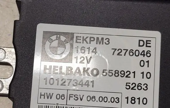 BMW 3 E90 E91 Fuel injection pump control unit/module 7276046 55892110 101273441