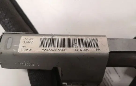 Nissan Qashqai Roof airbag 985P0JD00A AXJD0073170061 7116496
