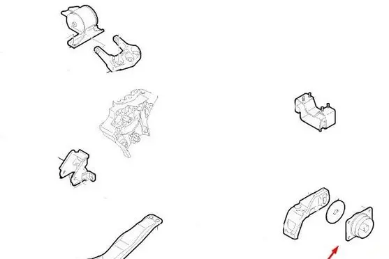 Fiat Sedici Engine mount bracket 71743951