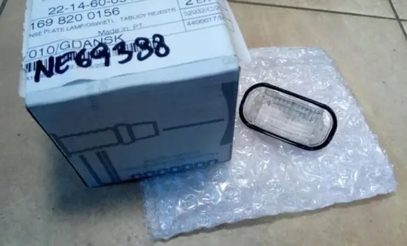 Mercedes-Benz A W169 Trunk door license plate light bar 1698200156 NE69388