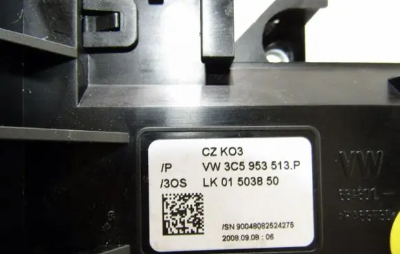 Volkswagen PASSAT CC Multifunctional control switch/knob 3C5953507BN