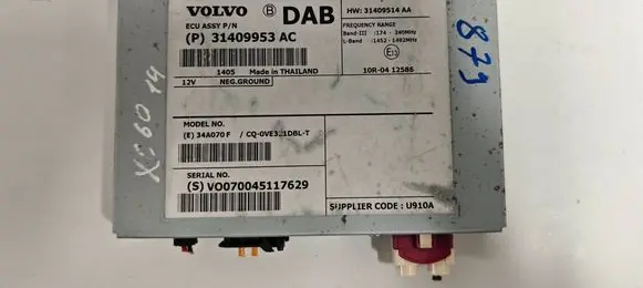 Volvo XC60 Antenna control unit 31409514 31409953AC V0070045117629
