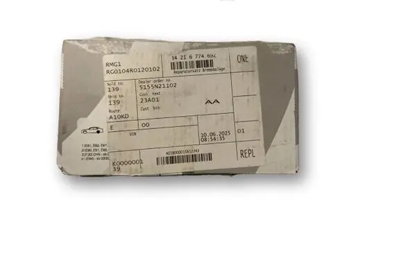 BMW 1 E81 E87 Brake pads (rear) 34216774692 34216773161 34216767150