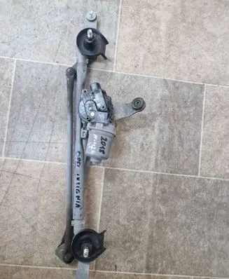 Front wiper linkage and motor