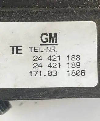 Opel Zafira A Light switch 09133249