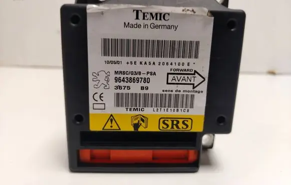 Peugeot 607 Airbag control unit/module 9643869780 L2T1E10B1C8