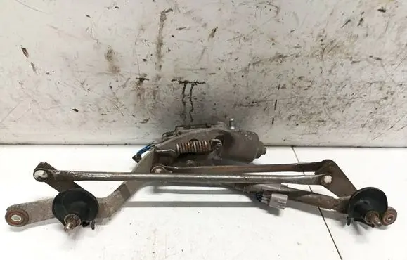 Front wiper linkage and motor
