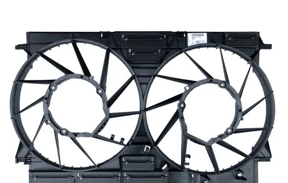 Porsche Cayenne (9Y0 9Y3) Radiator cooling fan shroud 8W0121207C 8W0121003D