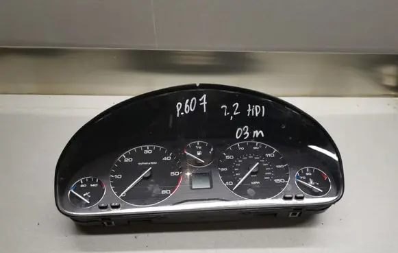 Peugeot 607 Speedometer (instrument cluster) 9653140380