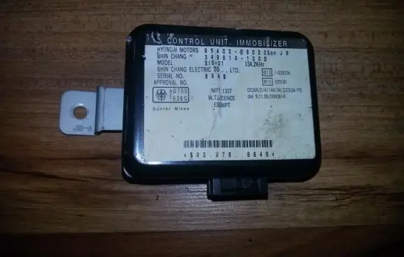 Hyundai Elantra Immobilizer control unit/module 9540029000 34981a-1000