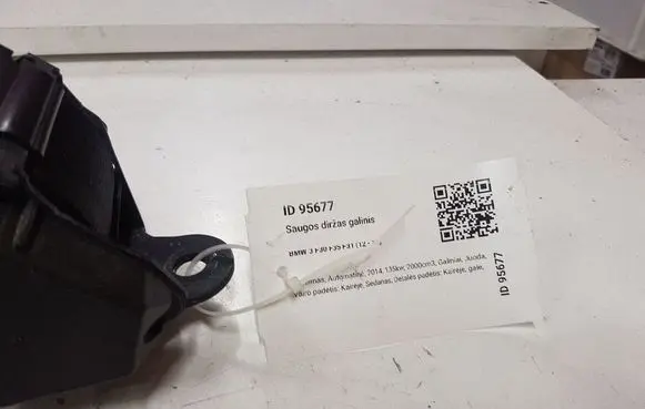 BMW 3 F30 F35 F31 Rear seatbelt S3724330902