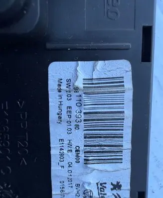 Peugeot 308 Air conditioner control unit module 9811039380