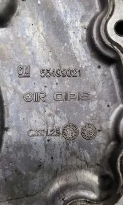 Opel Astra K Timing chain cover 55499021