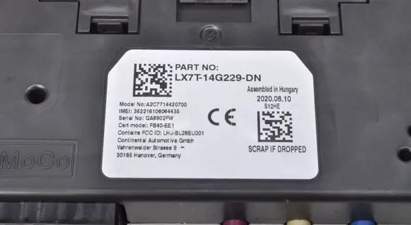 Ford Focus Voice control module LX7T-14G229-DN