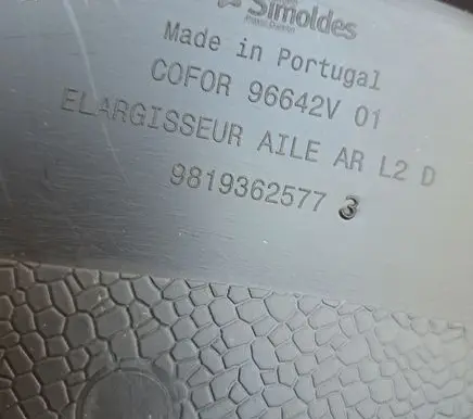 Peugeot Rifter Fender trim (molding) 9819362577