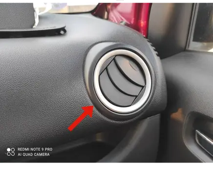 Dashboard side air vent grill/cover trim