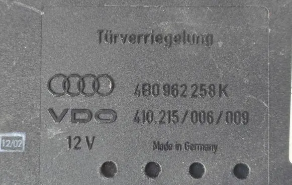 Audi A6 S6 C5 4B Comfort/convenience module 4B0962258K 410215006009