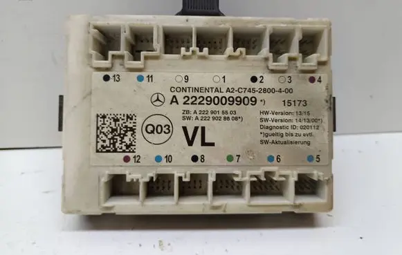 Mercedes-Benz S W222 Door control unit/module A2229009909 A2229015503