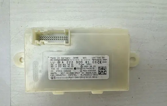 Mercedes-Benz S W222 Keyless (KESSY) go control unit/module A2229008103