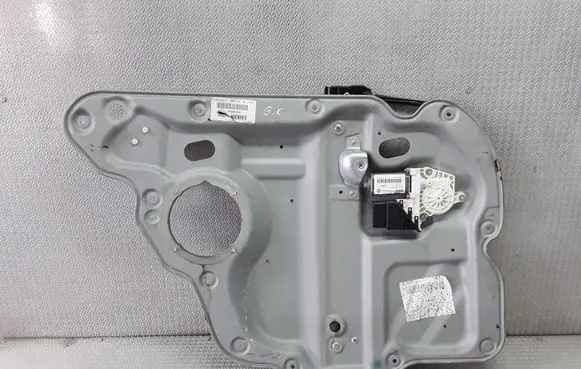 Rear door window regulator with motor