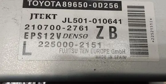 Toyota Yaris Power steering control unit/module 896500D256