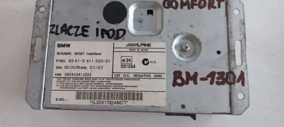 BMW 5 E60 E61 iPod connector socket 0411033 654140411033 065410411033
